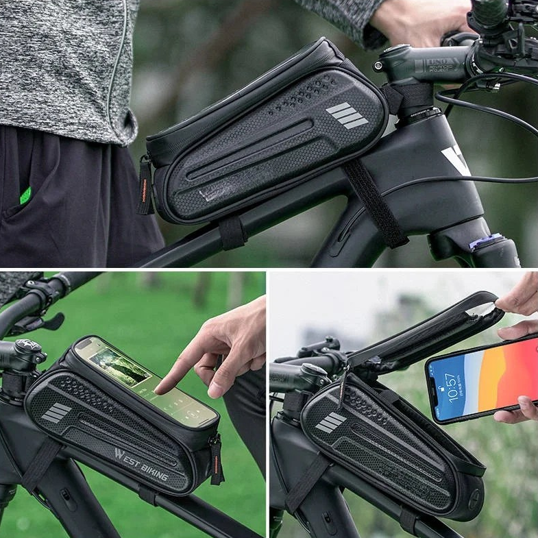 Sacoche cadre vélo téléphone